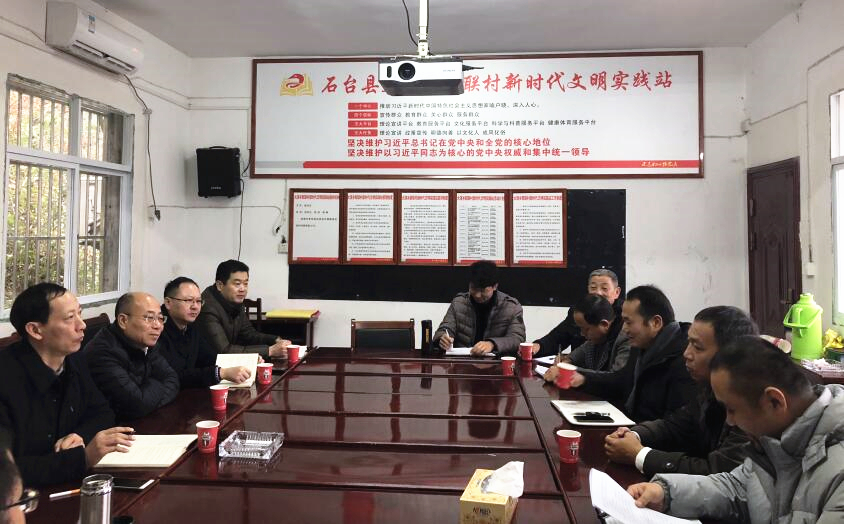 省尊龙凯时集团总司理张辉一行赴石台县大演乡新联村走访调研脱贫攻坚事情